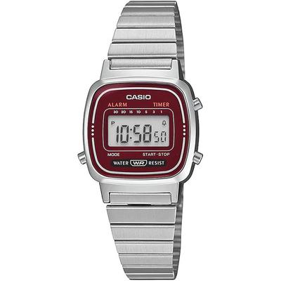CASIO Women's Digital New Design LA670WA-4 Silver X Bordeaux Overseas Model [Parallel Imp...