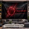 Atletico Madrid FC Personalized Tapestry Support Custom Name, Wall Art Home Decoration