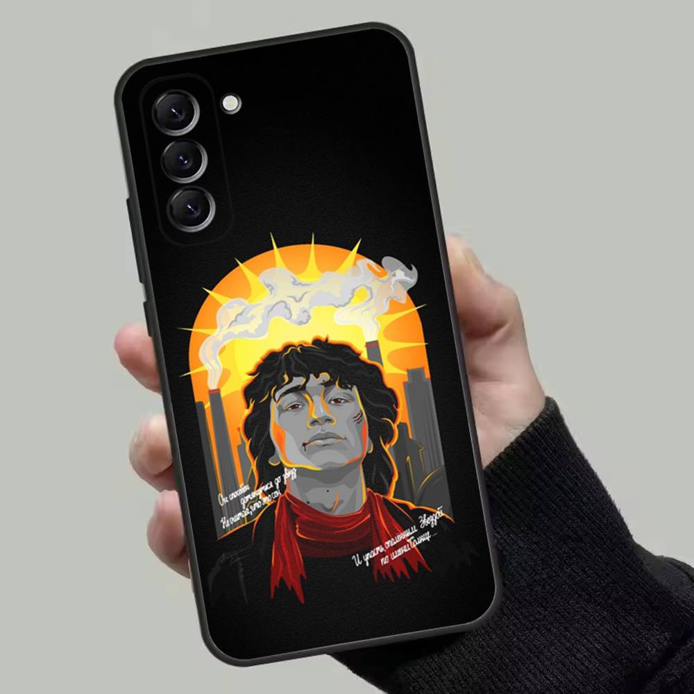 V-Viktor Tsoi Phone Case For Samsung Galaxy A13,A21s,A22,A31,A32,A52,A53,A71,A80,Soft Black Shell
