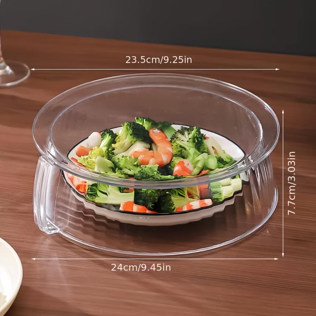 Heat Resistant Microwave Cover Splatter Proof Lid for Food, Round Flat Plate Design