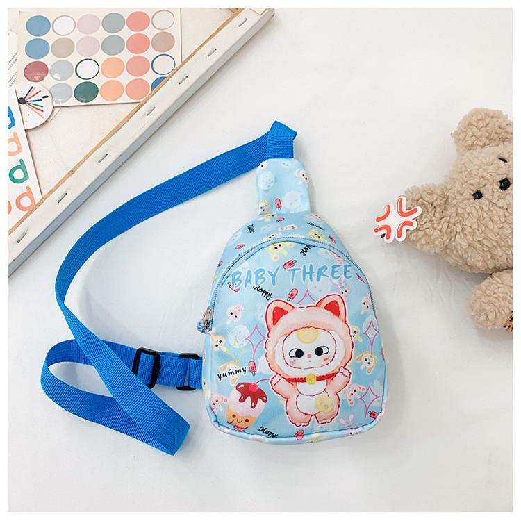 Baby Printed Three Shoulder Crossbody Chest Bag Children Outdoor Wallet Casual