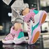 Modne Różowe Graffiti Męskie Buty do Koszykówki z Nadrukiem Buty Sportowe Męskie Wysokie Antypoślizgowe Buty do Koszykówki Męskie chaussure basket