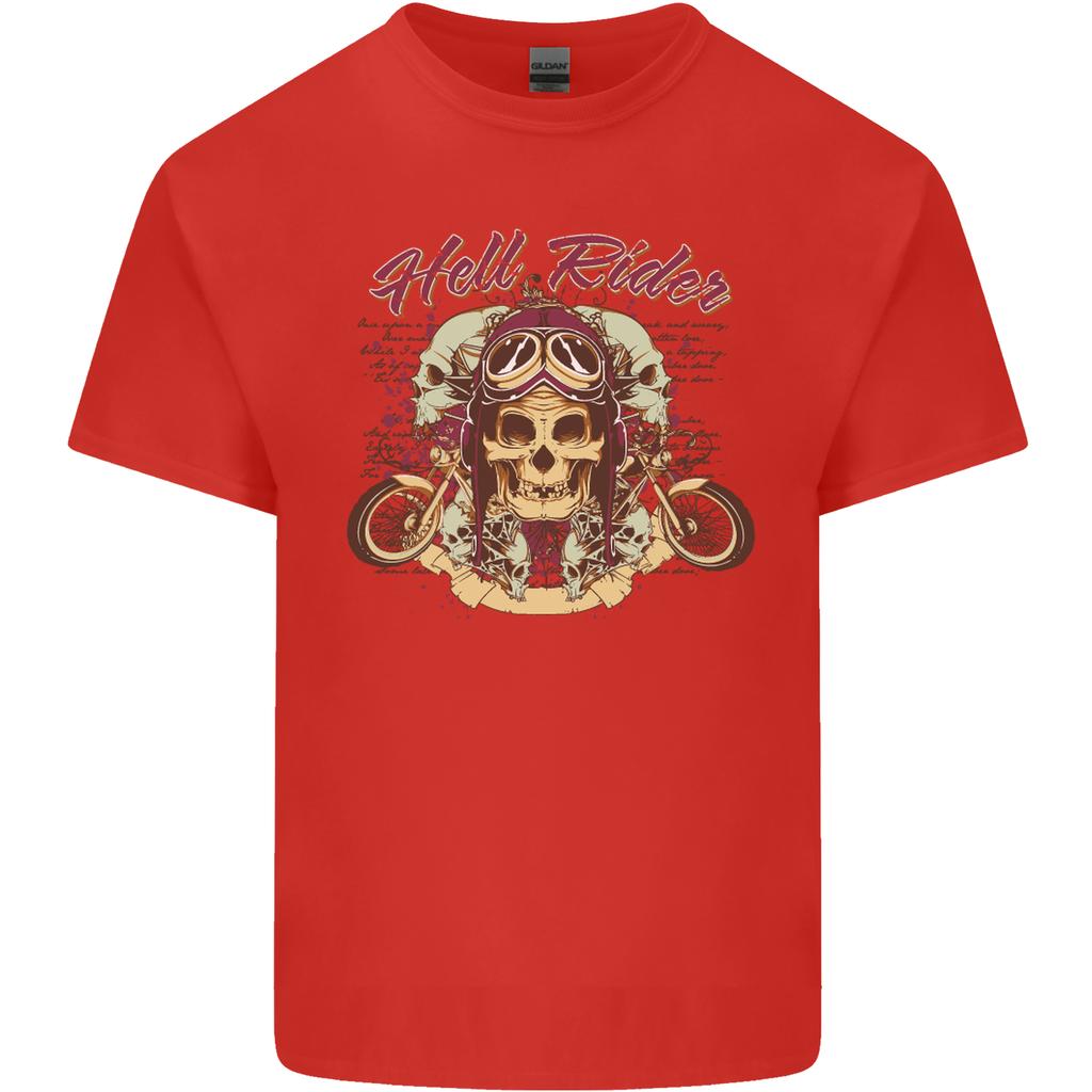 Hell Riders Motorcycle Motorbike Biker Unisexs Light Cotton TShirt