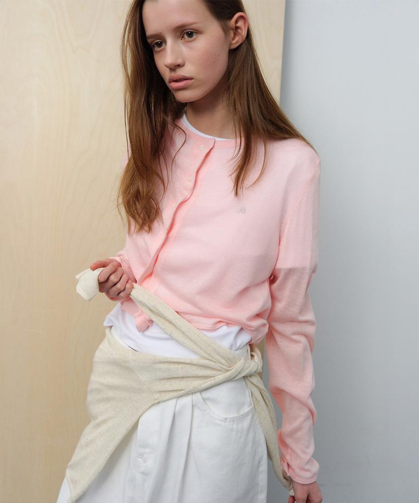 Leuba Light Linen Cardigan - Color Pink