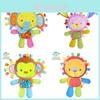 Baby Plush Toy Soft Lion Elephant Rabbit Rattle For Newborn Comfort