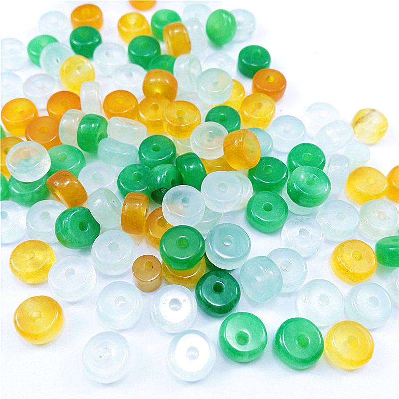 Jade Tricolor Tong Car Wheel Bead Spacer Accessories for Bracelets