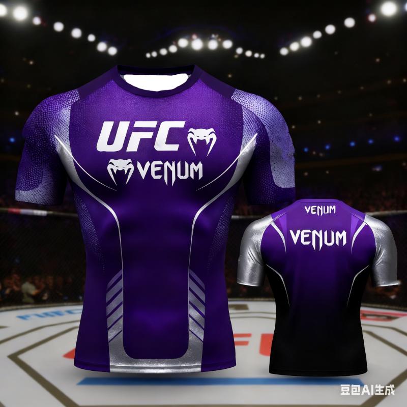 2026 Neues Heißverkauf UFC Boxkampf T-Shirt Sommer Lässig Atmungsaktiv Sport Übergröße Schnelltrocknend Kurzarm