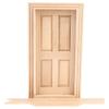 1/12 Dollhouse Miniature Diy Wood External Single Door Unpainted Accessories