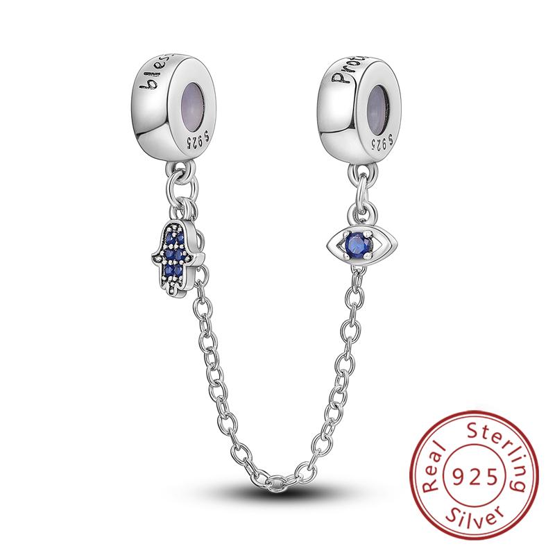 Copper Charms Beads Love Heart Lucky Stars Plane Blue Zircon Charms Pendants Fit Bracelet Charm Women Jewelry