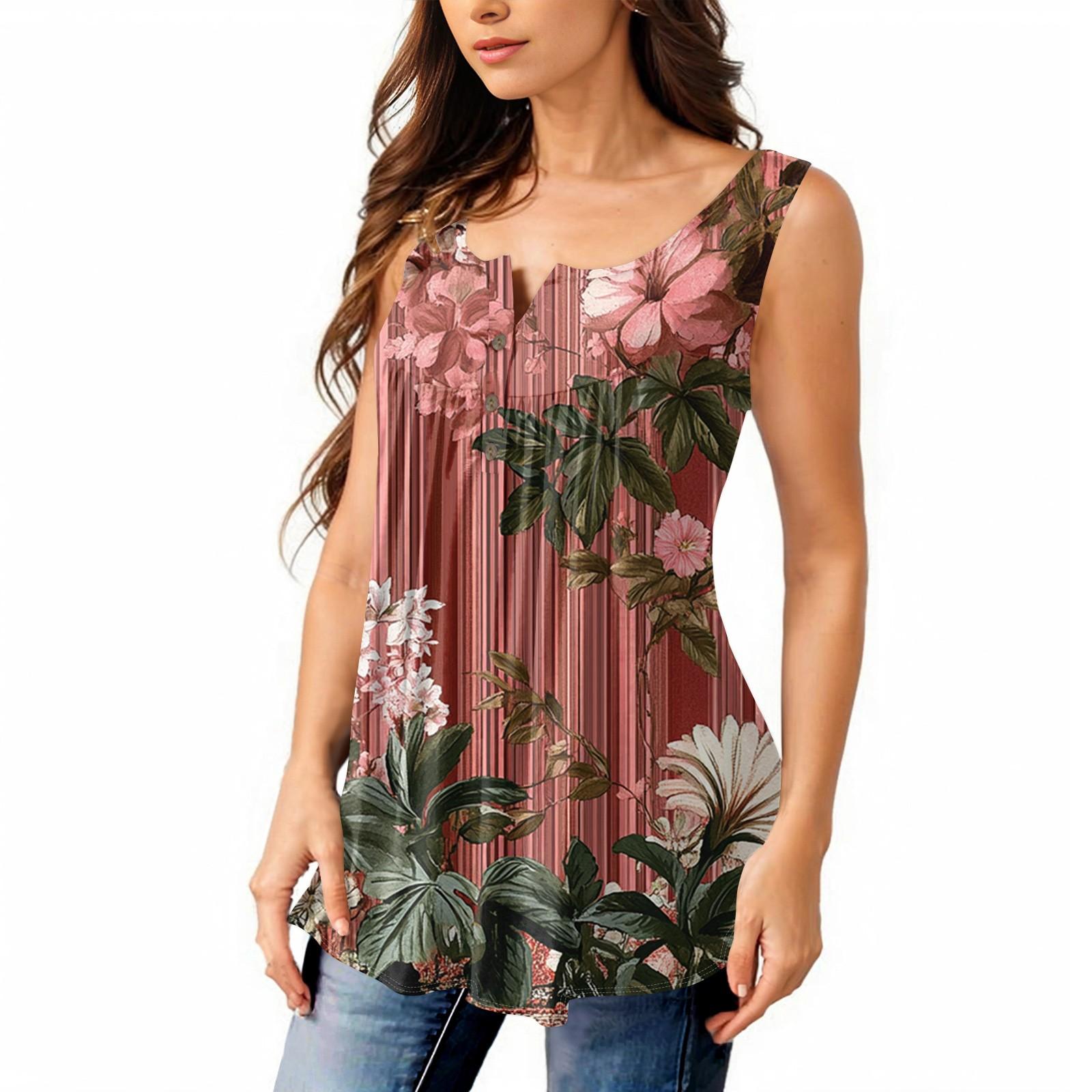 

Женская мода плиссированная безрукавка повседневная футболка жилет топ на пуговицах XXXXL красный