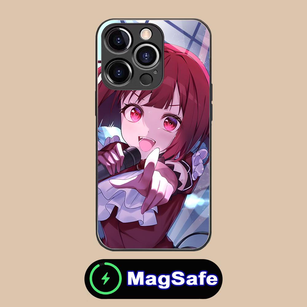 Oshinoko Arima Kana Phone Case for iPhone 17 16 15 14 13 12 11 Air Pro Max Plus Mini MagSafe Glass Colorful Cover Pretty Cover