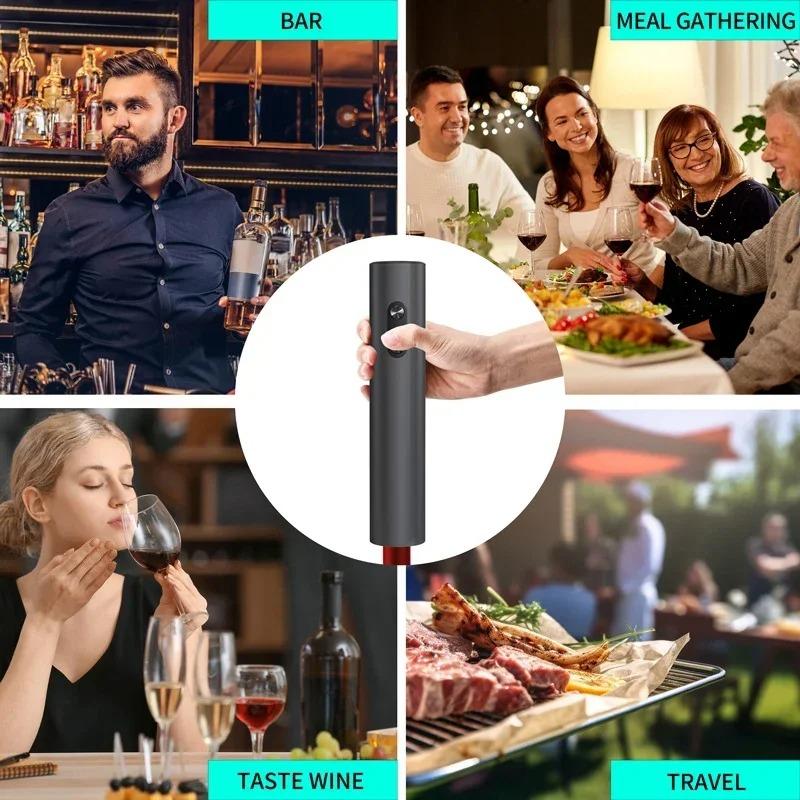 Portable Electric Automatic Quick-Open Bottle Opener for Wine Beer Soda for Home Kitchen Bar Party Use