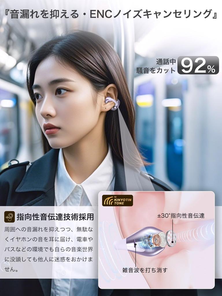 Earaku SoundClip Wireless Ear Zero Sound Bone Conduction DSP Malleus Sound 48 Hours of Bluetooth New for 2025 Open-Ear Earbuds, Ultra-Lightweight,
