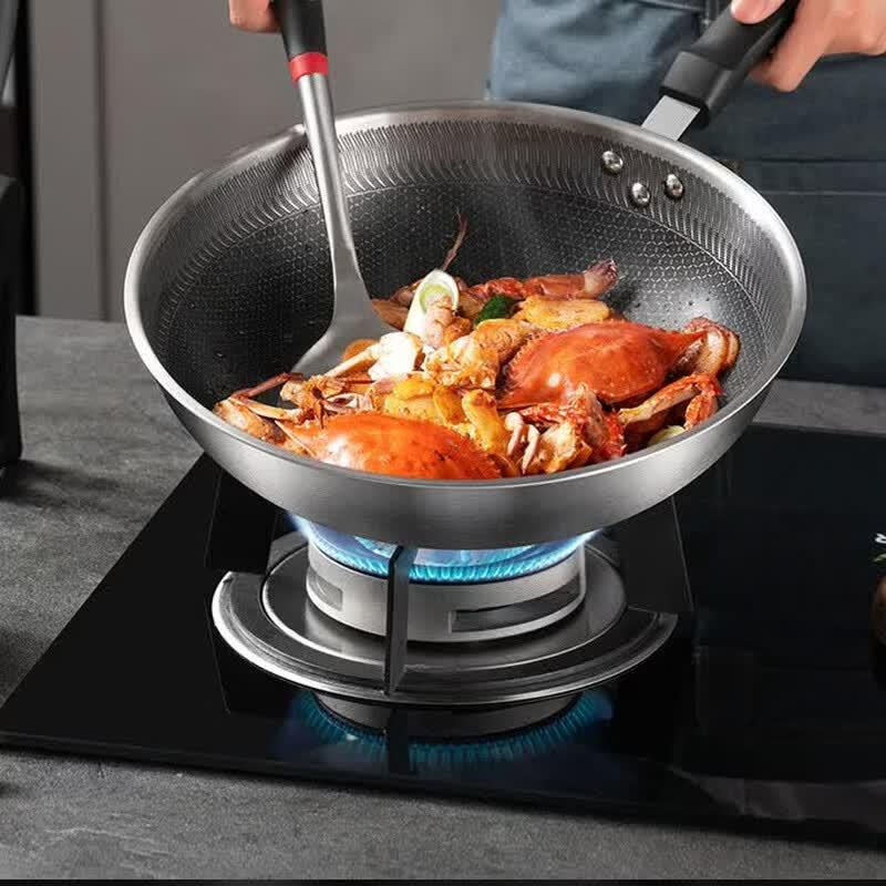 Supor 30cm Honeycomb Non-stick Stainless Steel Wok