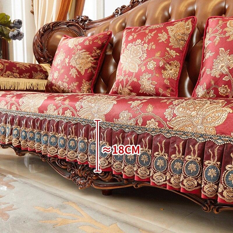 Jacquard Sofa Cover Armrest Towel Nonslip Couch Cushion Slipcover Home Decor Vintage Embroidery Sofa Protector Cover Living Room