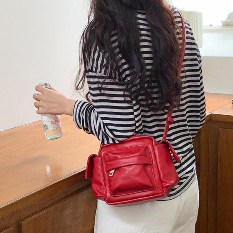 

Модная женская сумка через плечо, новая высококачественная мягкая кожаная сумка-квадрат с несколькими карманами, дизайнерская сумка через плечо Sense