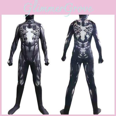 Kostým Venom Spider-man Cosplay Kombinéza s Vynikajúcim Dizajnom a Priedušnou Látkou pre Deti a Dospelých