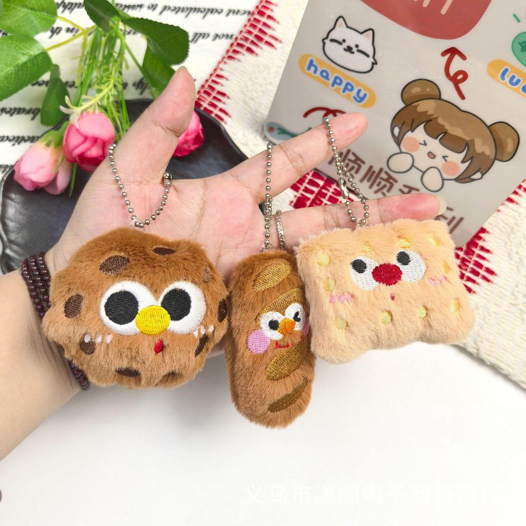 Cartoon Cookie Plush Brooch and Hair Clip Accessory