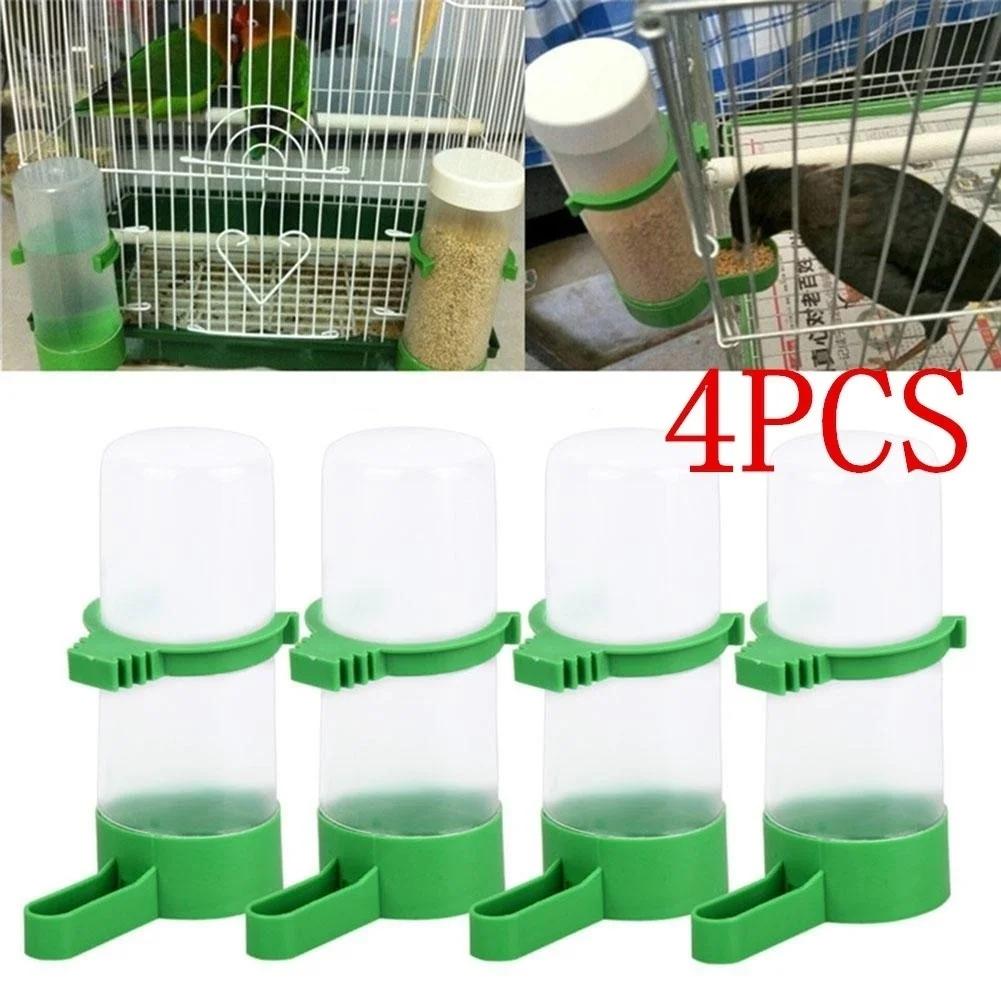4 Pcs/ Lot Bird Feeder Waterer Drinker Pet Clip For Bird Feeder Parrot Pet Water Dispenser Agricultural Equipment (size:M)