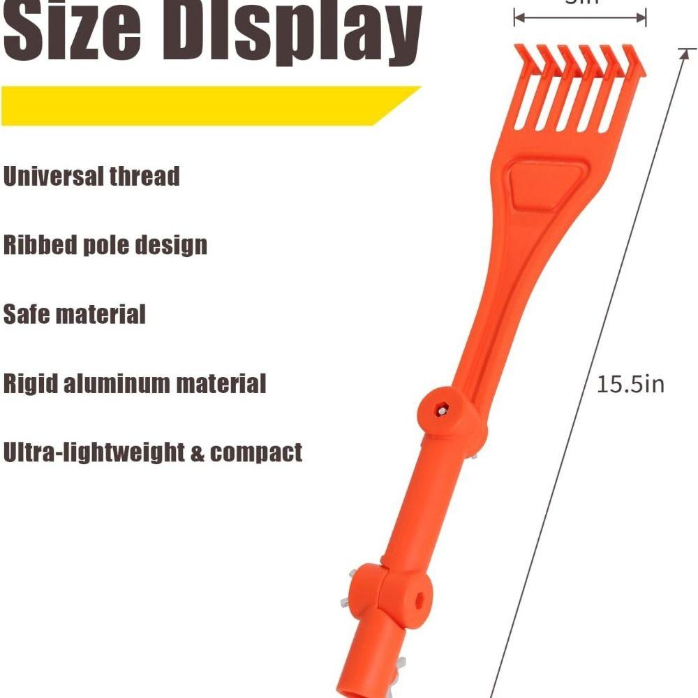 Where Debris Accumulates Mini Rake Removing Leaves and Branches  for Roof and Gutters