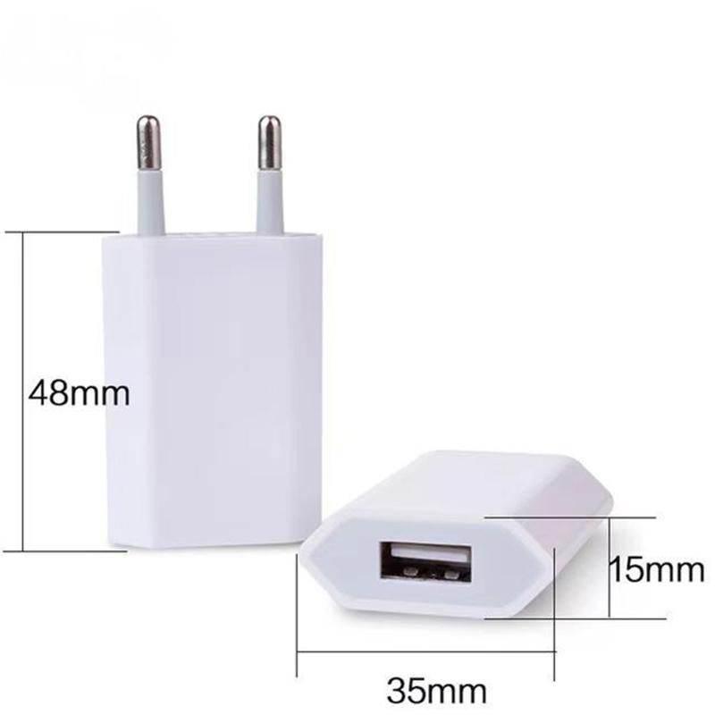 EU Standard Wall Charger Fast Charging Mobile Phone Charge Adapter With Dual Round Plugs Potable USB Port Quick Charger Socket
