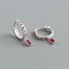 Fashion Jewelry Gold Plated 925 Sterling Silver Geometric Drop Hoop Earrings for Women Wedding Birthday Mother's Day Gift