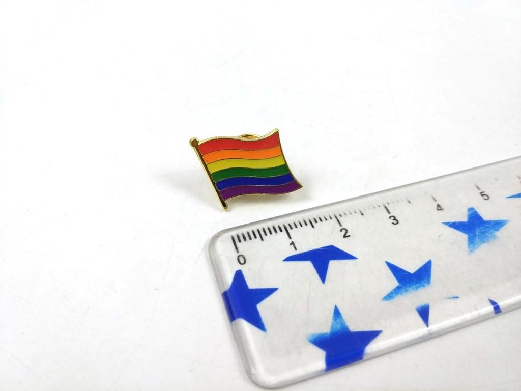 [F NODE] Rainbow Flag Pin Badge, LGBT, 1.5cm x 1.6cm, Pride Flag, Rainbow Flag, Flag Meaning, Types, Merchandise, 6 Colors, Symbolism, Diversity,