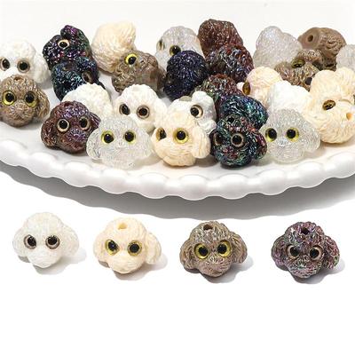1pc 19x15mm Handmade Resin Cute Poodle Dog Charm Beads for Bracelet Keychain DIY Jewelry Craft Making
