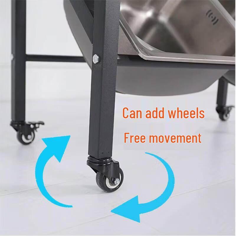 4-Tier Heavy-Duty Outdoor Sink Display Rack