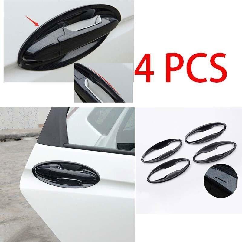 Exterior side door bowl cover trim ABS carbon fiber For Honda Fit Jazz 2014-2020