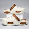 New Summertime Mens Slide Shoes Eva Hole Mens Mules Anti-Skid Slide Shoes Thick Soft Platform Slide Stylish Plush Comfort Mens Sandal Shoes Shoe
