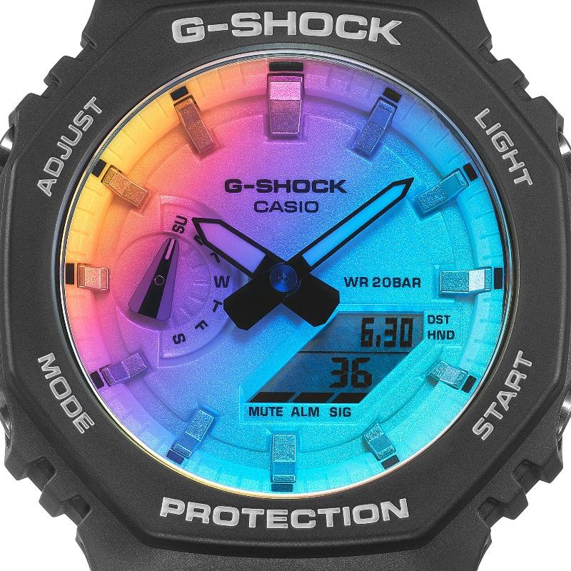 Casio G-SHOCK Men's Resin 200M Water Resistant Analog Shock Resistant Quartz Watch GA-2100SR-1A