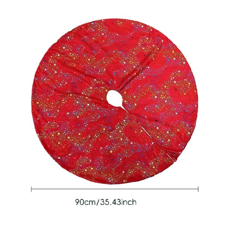 Elegant Christmas Tree Skirt with Soft Plush Texture Tree Base Mat Ornament for Home and Commercial Holiday Decoration