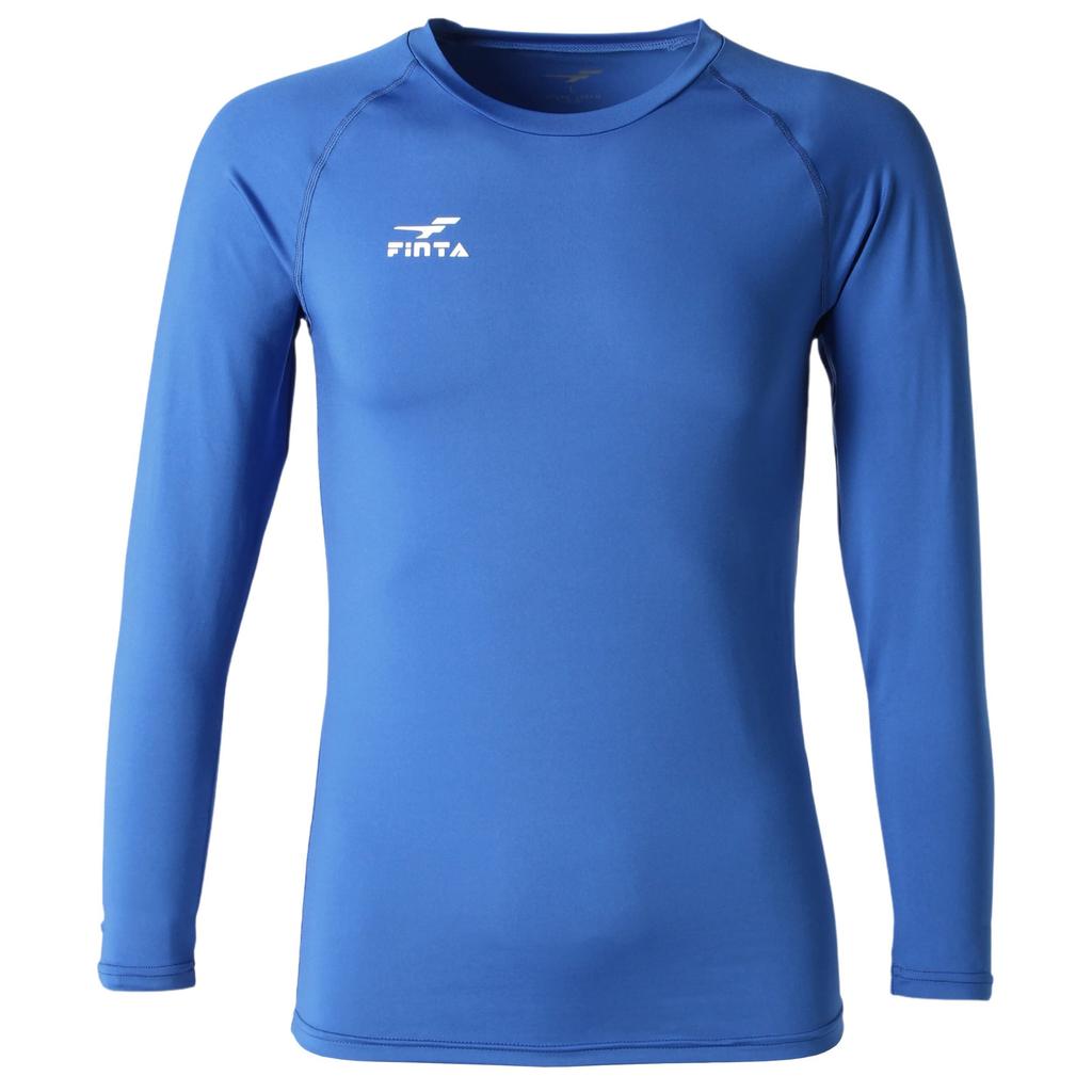 FINTA Junior Stretch Long Sleeve Cool Neck Undershirt FT5998 Blue 150 Soccer/Futsal (2100)
