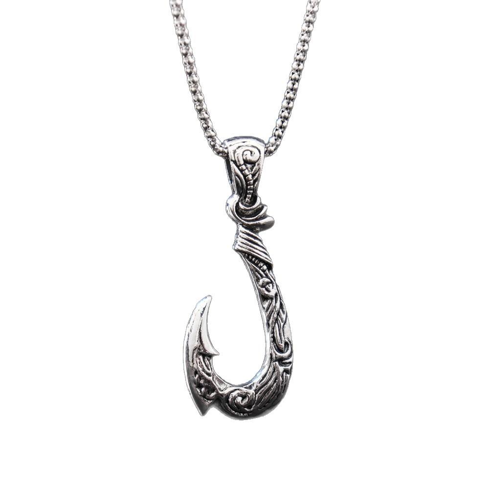 Retro Fischhaken Anhänger Halskette Nischen Trend Herren Halskette Schmuck
