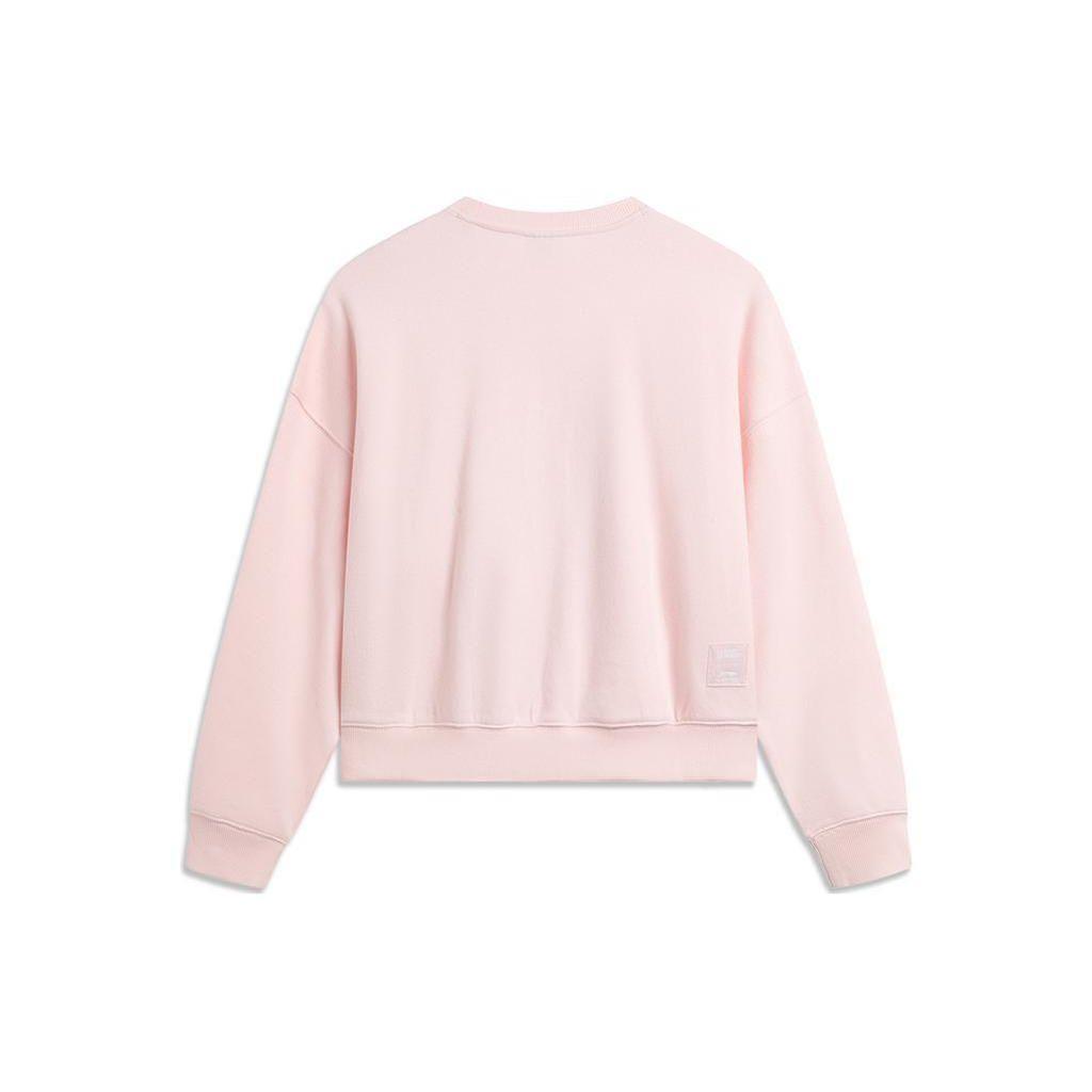 Li-Ning Women's Loose Crew Neck Sweatshirt Light Pink AWDTE88-3