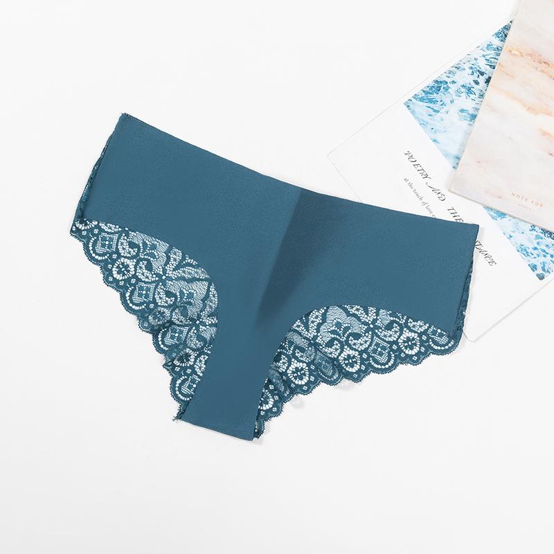 Lace Women's Panties Ice Silk Breathable Underwear Femme Sweet Briefs Sexy Lingerie Soft Comfort Underpants