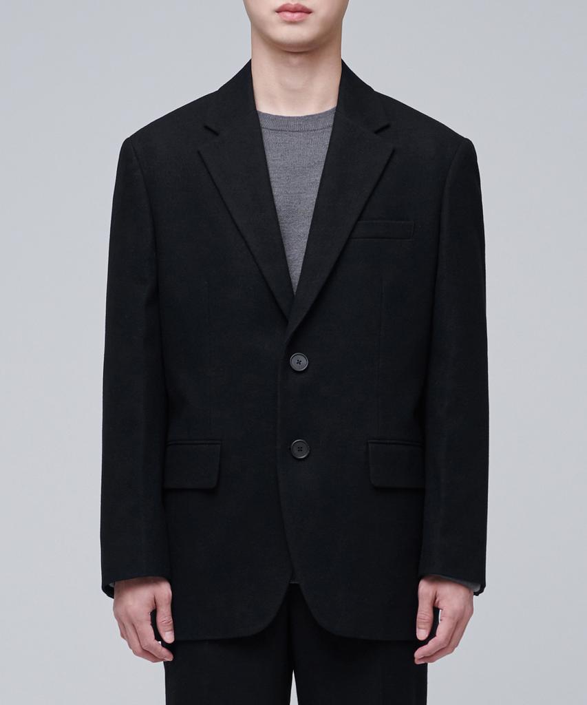 Musinsa Standard Wool Flannel Oversized Blazer [Black]
