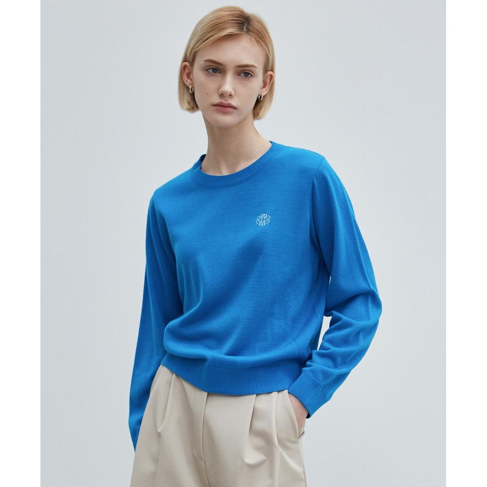 

NICKNICOLE NICOLE КРУГЛЫЙ ВЫРЕЗ CLASSIC KNITBLUE