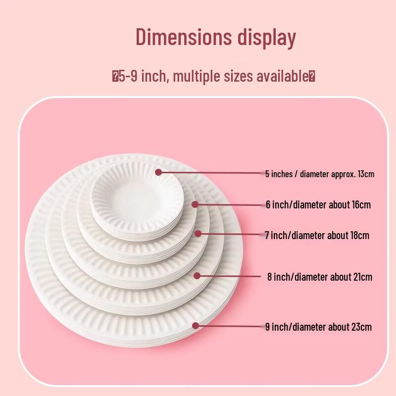 Miaojiayi Disposable 7-inch Colored Paper Plates