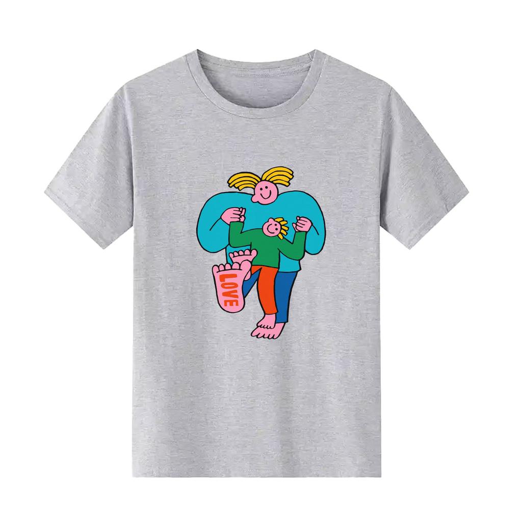 Cute and fun cartoon printed short sleeved round neck Womens Tshirt for spring and summer versatile Womens Tshirt