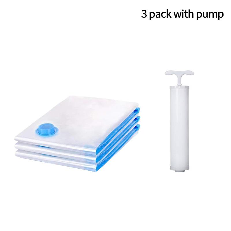 1/3/5pcs Vacuum Storage Bags Seal Bag with Valve Vacuum Space Saving Clothes Organizer Wardrobe Pillow Bedding Blanket Storage