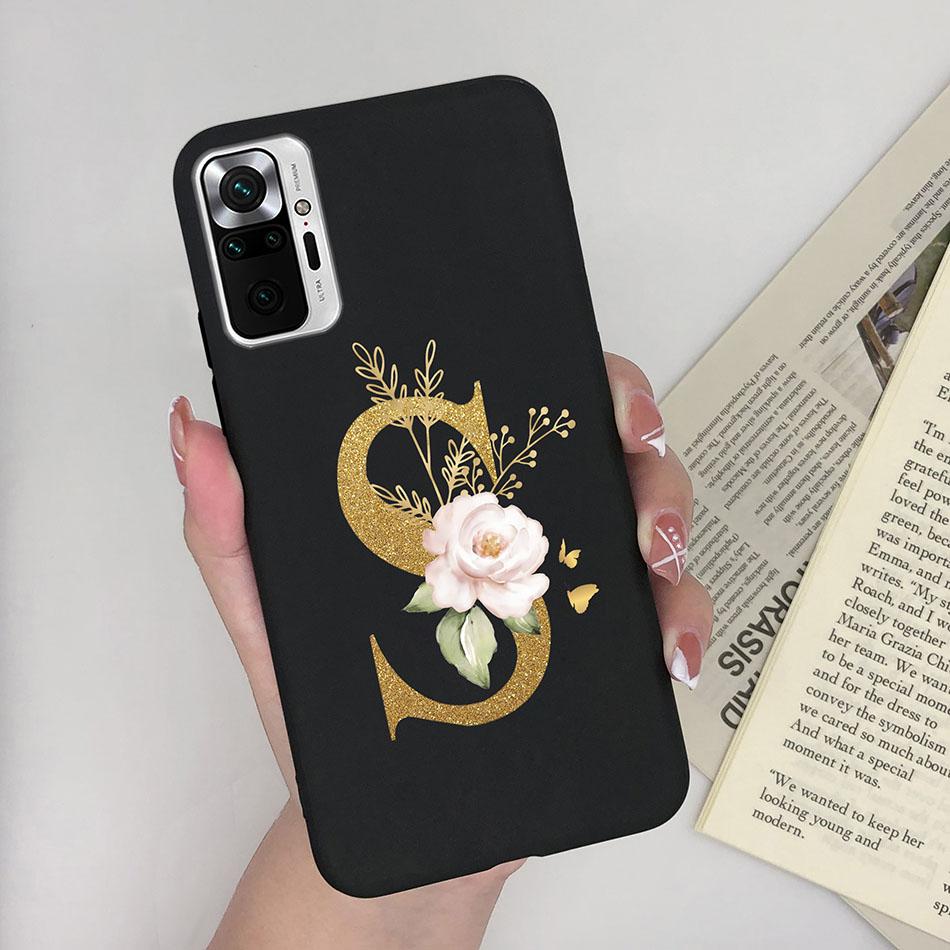 Cute Letters Case For Xiaomi Redmi Note 10 Pro Max 10S 10 S Soft Silicone Back Protective Cover Ultra Thin Slim Phone Case Funda