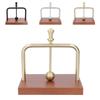Table Napkin Holder with Lifting Ball Solid Wood Base Metal Rack Napkin Dispenser for Home Restauran
