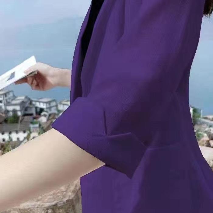 Leichter Damen-Leinenblazer: 2025 Koreanischer Stil, Professionell, Kurz, Vielseitige Sommer-Sonnenschutzjacke