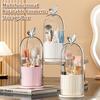 360° Rotating Makeup Brush Holder Cosmetic, Lipstick, Eyebrow Pencil, Eye Shadow Organizer With Clear Lid Dustproof, Waterproof