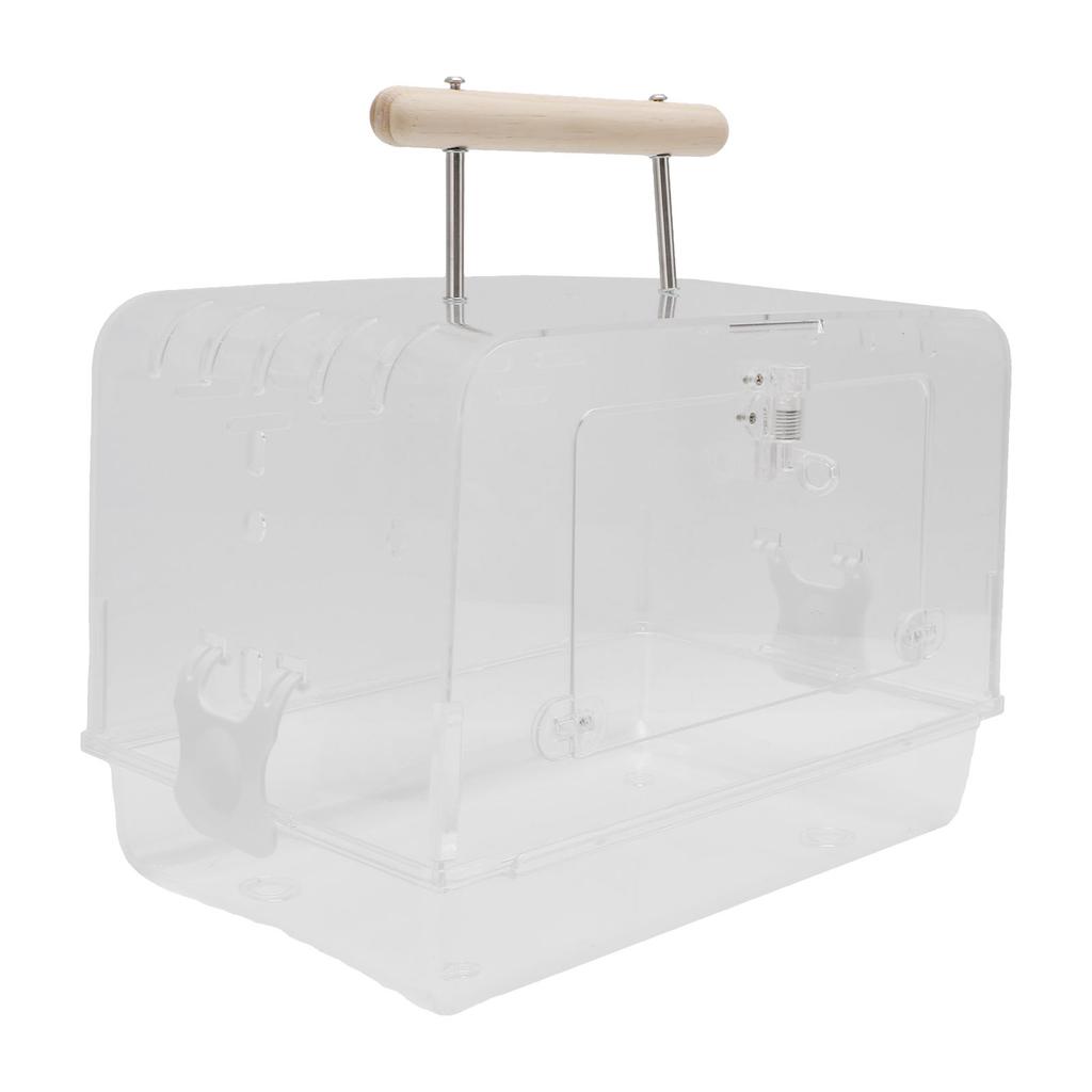 Hamster Carrier Cage Portable Small Animals Carry Travel Case Clear Acrylic Multifunctional Pet