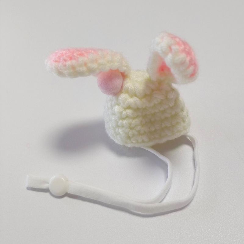 Crocheted Carrot Headwear Hat for Hamster Festival Gift Handwoven Supplies Costume Carrot Rainbow Hat Props Headwear