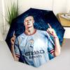Manchester City Player Portable Automatic Umbrella Compact & Durable 8-Rib Design Durable Plastic & Iron for Women/Men Fashionable Accessory