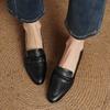 Mode Loafers Damen Pumps 2025 Neu Frühling Spitzschuh Slipper Damenschuhe Echtes Leder Niedrigabsatzschuhe Damen Street Fashion Schuhe